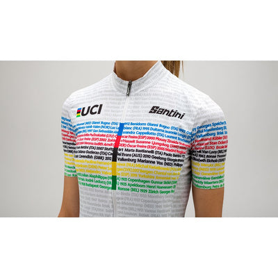 Santini Womens UCI Road 100 Champions Jersey - Print - Cyclop.in