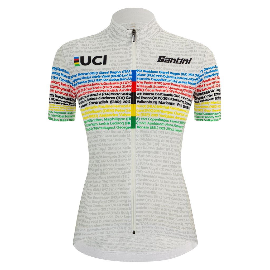 Santini Womens UCI Road 100 Champions Jersey - Print - Cyclop.in