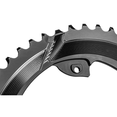 Absolute Black Oval Gravel CR 2x 110/4 BCD-46T/48T - Black - Cyclop.in