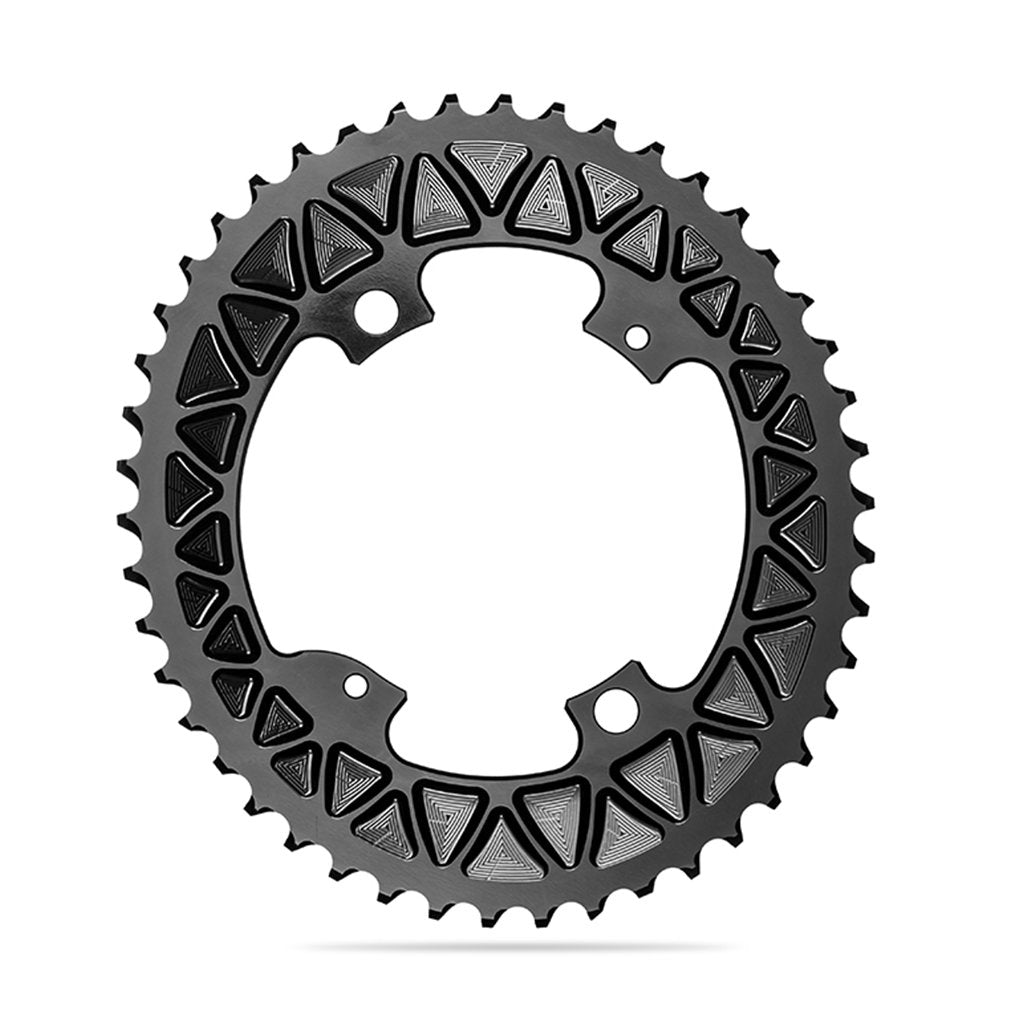 Absolute Black Oval Gravel CR 2x 110/4 BCD-46T/48T - Black - Cyclop.in