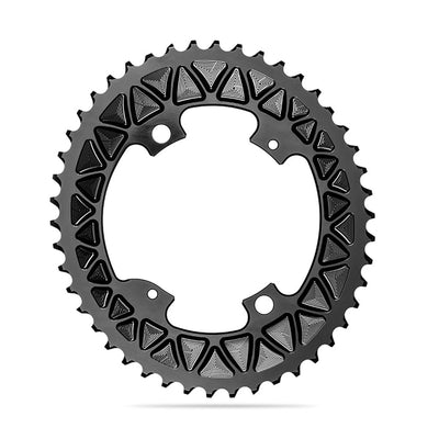 Absolute Black Oval Gravel CR 2x 110/4 BCD-46T/48T - Black - Cyclop.in