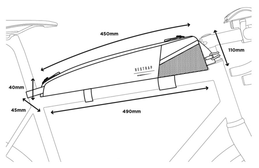Restrap Race Top Tube Bag - Long - Cyclop.in