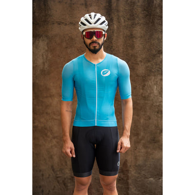 Apace Podium-Fit Mens Cycling Jersey - Ocean Blue - Cyclop.in