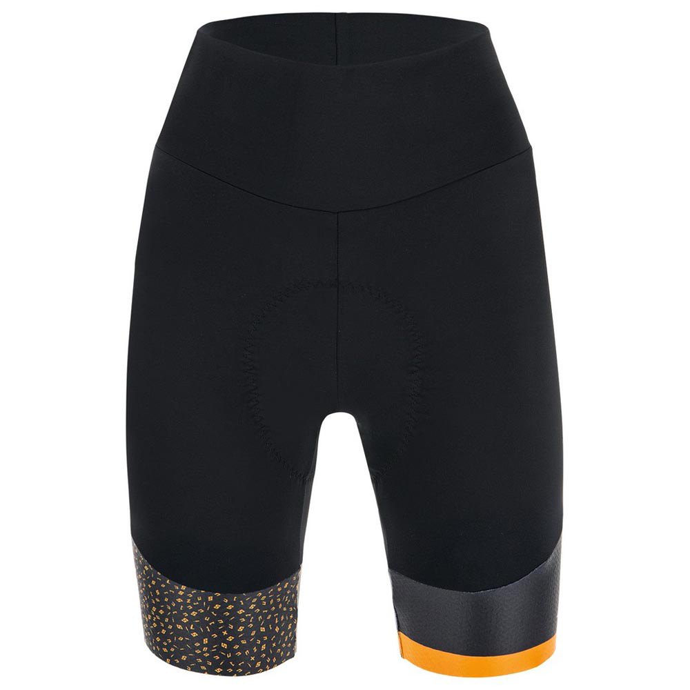 Santini Giada Hip Women's Shorts (Black/Yellow) - Cyclop.in