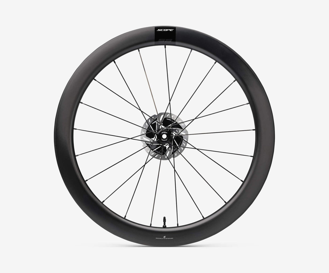 Scope S5 Aero Carbon Tubeless Disc Brake Wheel - Shimano/Sram - Black - Cyclop.in