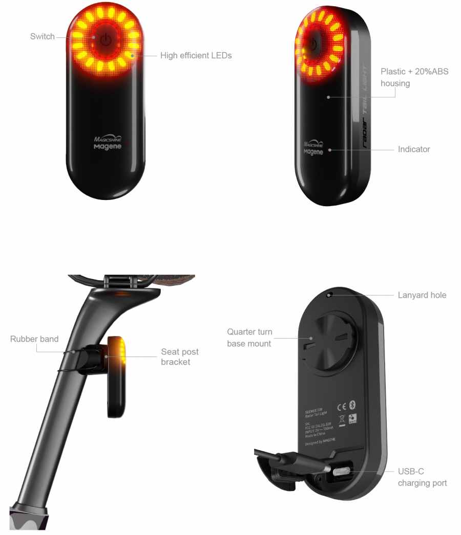 Magicshine Radar Rear Light SEEMEE 508 - 20 Lumens - Cyclop.in