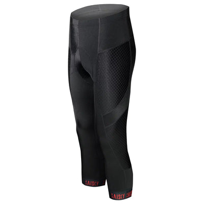 Baisky Mens Endurance Cropped tights with Vion Insert Pads - Windblown Black - Cyclop.in