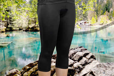 Baisky Bicycle Womens Cropped Tights TRMB780 - Roselle Black - Cyclop.in
