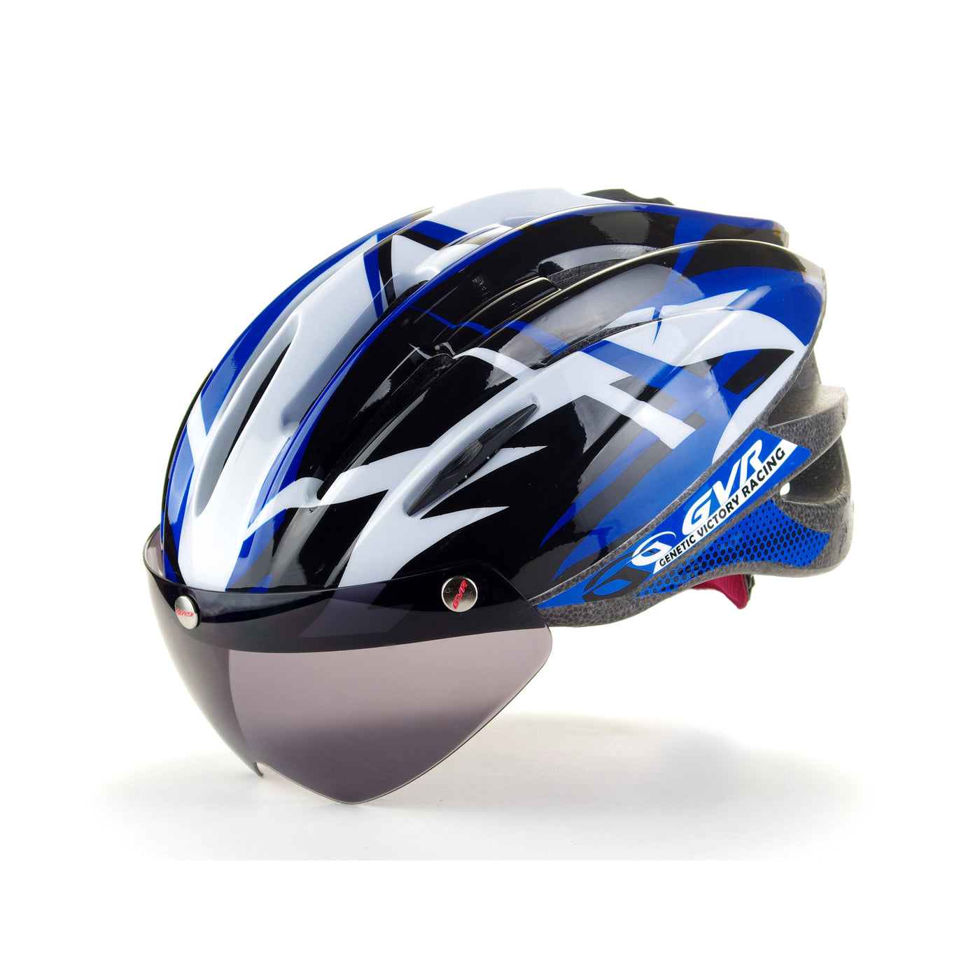 GVR Bicycle Adult Helmet Jump Blue With Visor G203VJPML-BLK - Cyclop.in