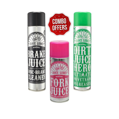 Juice Lubes Spray Combo-Brake Juice,Fork Juice, Dirt Juice Hero - Pack Of 3 - Cyclop.in