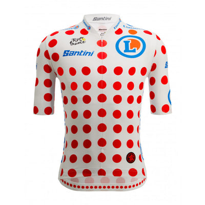 Santini Tour De France Best Climber Leader Jersey - Polka - Cyclop.in