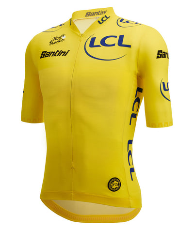 Santini Tour De France Overall Leader Pro Jersey-Yellow - Cyclop.in