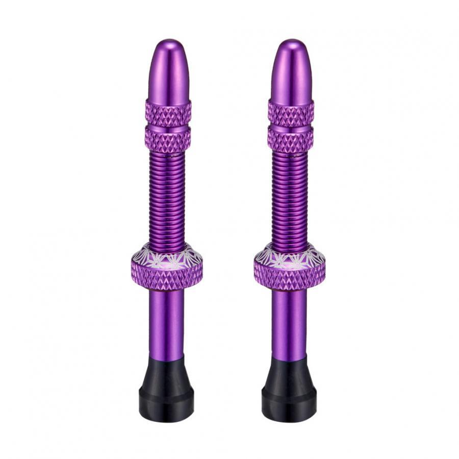 Supacaz Star Valvez Tubeless Valves - Purple 65mm - Cyclop.in