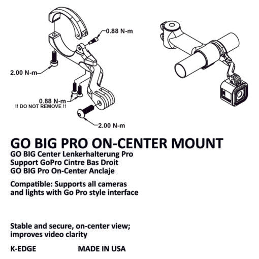 K-Edge GO BIG Pro On-Center Mount - Cyclop.in