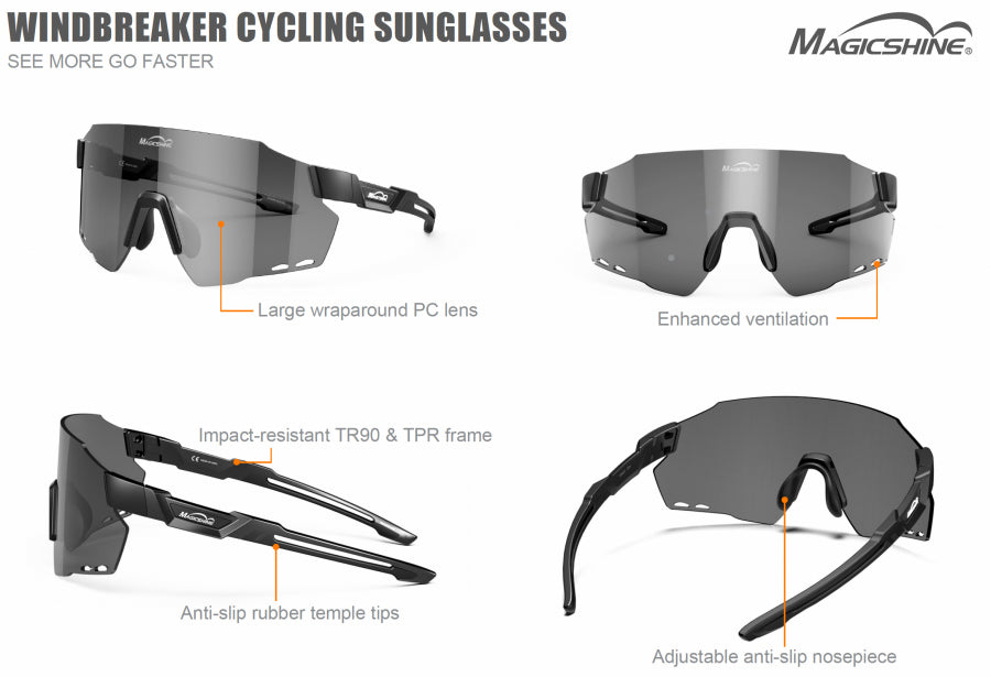 Magicshine Windbreaker Photochromic Sunglasses - Cyclop.in