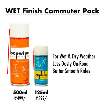 Looplube WET Finish Commuter Pack - Cyclop.in