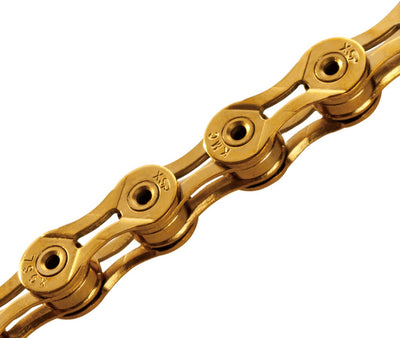 KMC X9SL-08 TI 116 Links Bicycle Chain - Gold/Gold - Cyclop.in