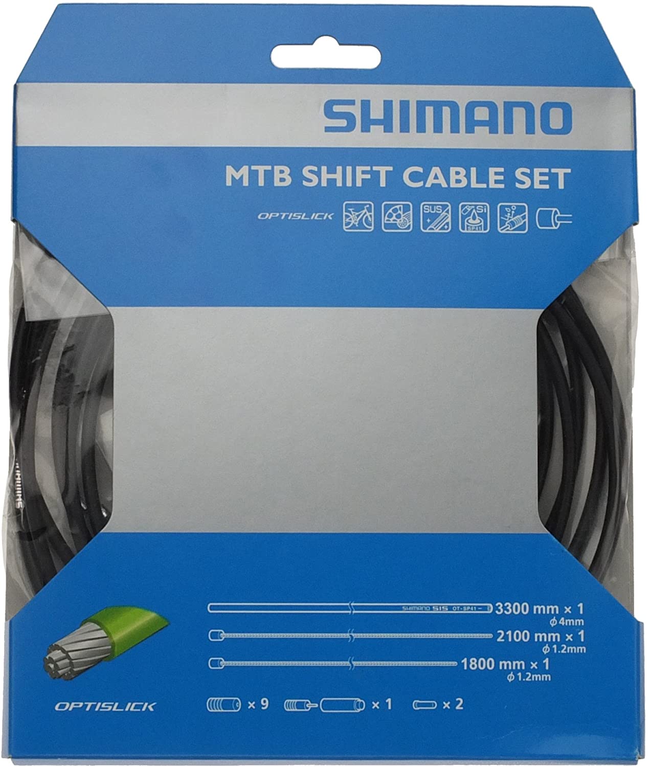 Shimano MTB Shifting Cable Set (Optislick, Front/Rear Derailleur) - Cyclop.in
