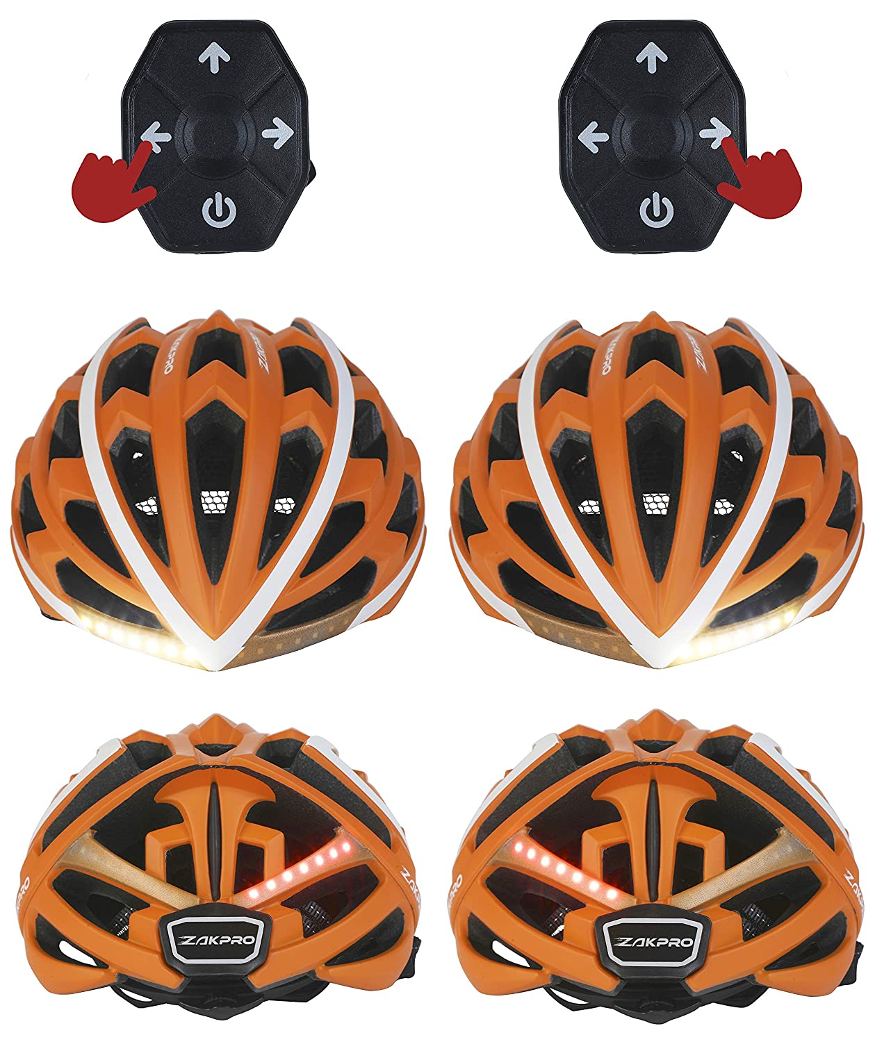 ZAKPRO Smart Turn Signal Cycling Helmet with Integrated Technology - Urban Series - Cyclop.in