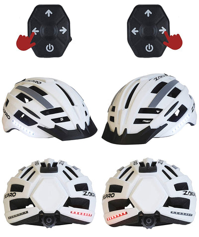 ZAKPRO Smart Turn Signal Cycling Helmet with Integrated Technology - Urban Series - Cyclop.in