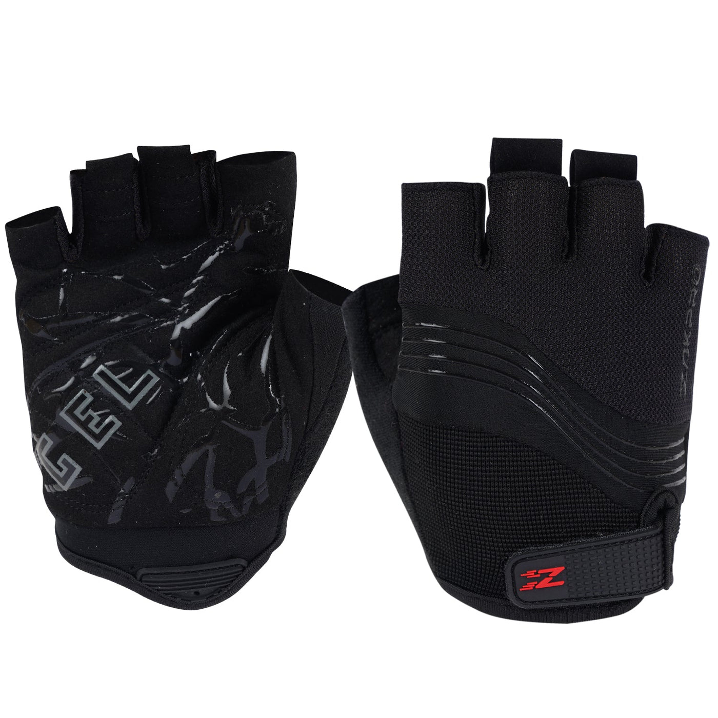 ZAKPRO Gel Series Anti-Slip Professional Half Finger Cycling Gloves - Black - Cyclop.in