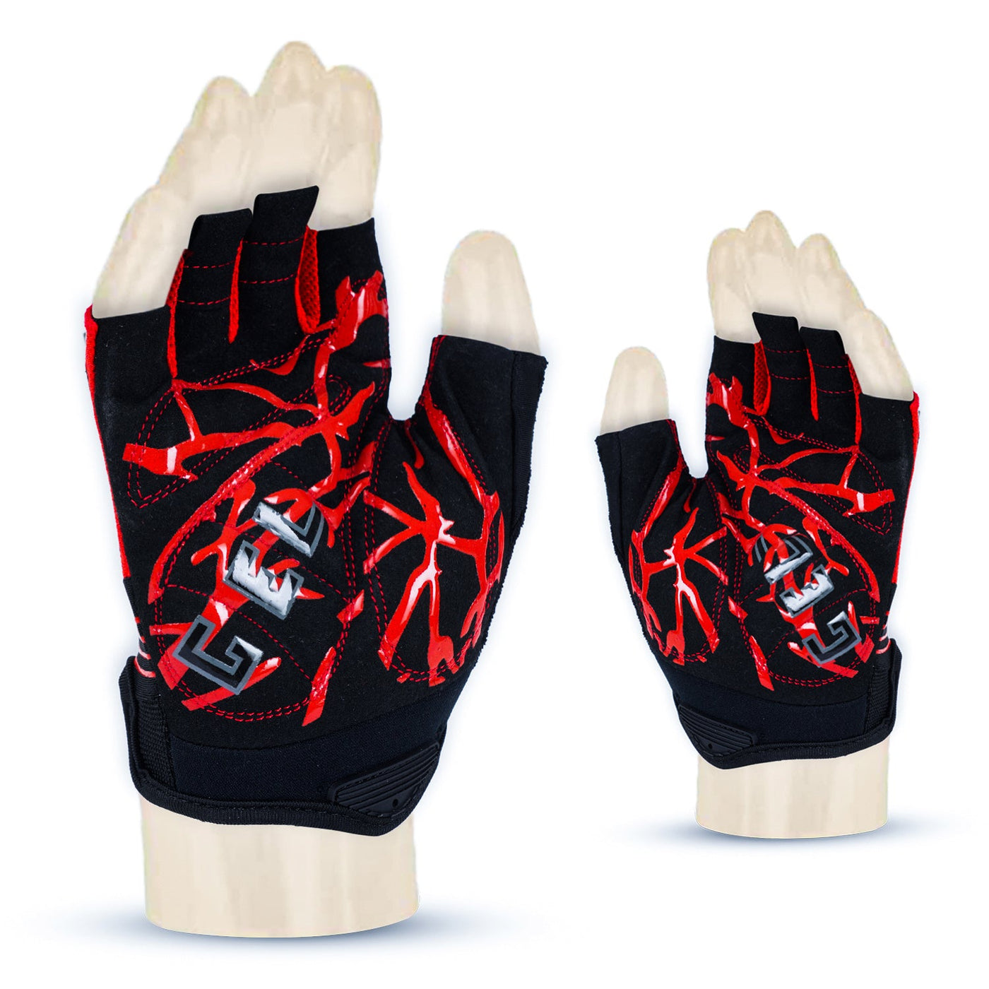 ZAKPRO Gel Series Anti-Slip Professional Half Finger Cycling Gloves - Red - Cyclop.in