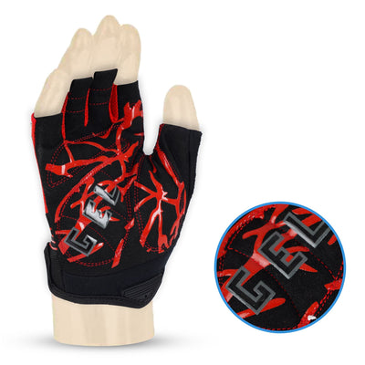 ZAKPRO Gel Series Anti-Slip Professional Half Finger Cycling Gloves - Red - Cyclop.in