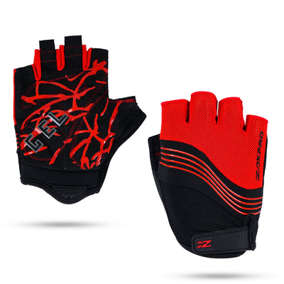 ZAKPRO Gel Series Anti-Slip Professional Half Finger Cycling Gloves - Red - Cyclop.in