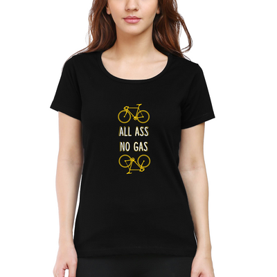 Cyclop Women's  All Ass No Gas Cycling T-Shirt - Cyclop.in