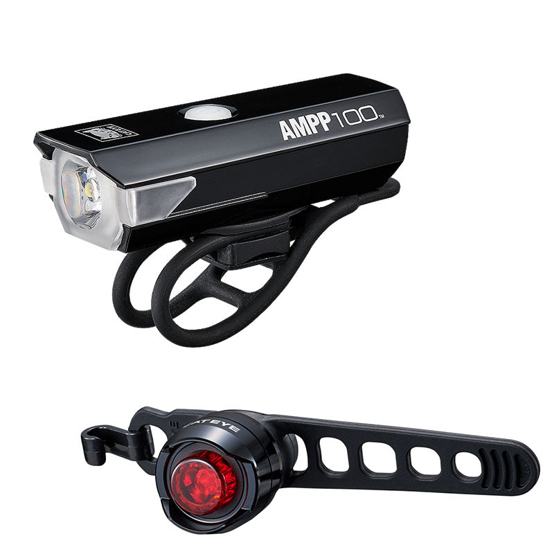 Cateye Ampp100/Orb Rc HL-EL041/LD160RC Lamp Combo Cycle Light - Cyclop.in