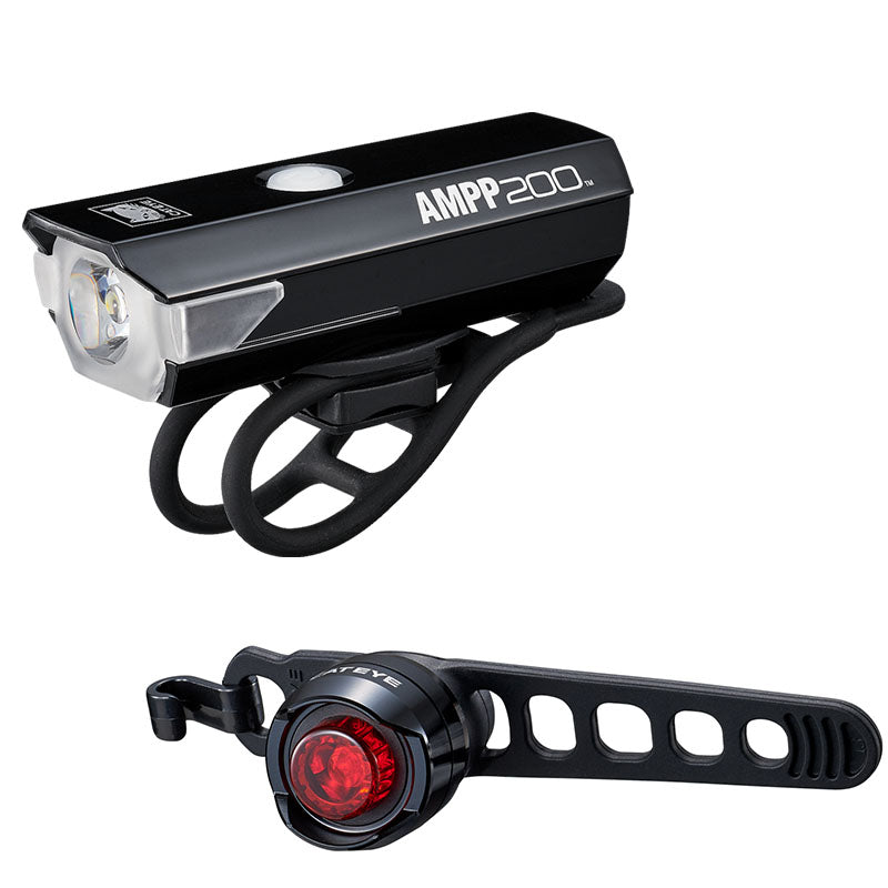 Cateye Lampset AMPP200/ORB RC HL-EL042/LD160RC Combo Cycling Lights - Cyclop.in