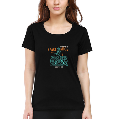 Cyclop Women's  Beast Mode Cycling T-Shirt - Cyclop.in