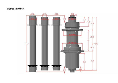 Bitex BX106R Rear Hub, CLD - Cyclop.in