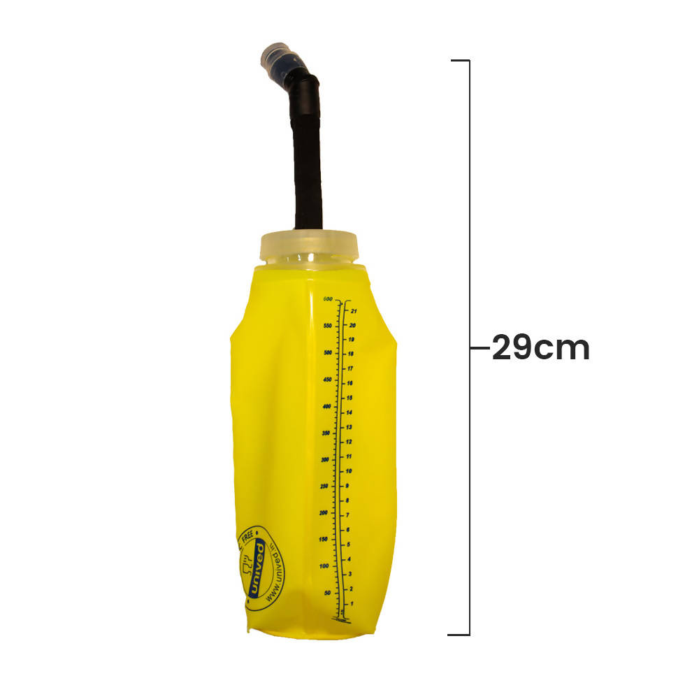 Unived Soft Flask With Straw, Collapsable Hydration Water Bottle, 600ml - Cyclop.in