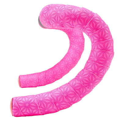 Supacaz Super Sticky Kush TruNeon Bar Tape - Neon Pink with Neon Pink Plugs - Cyclop.in