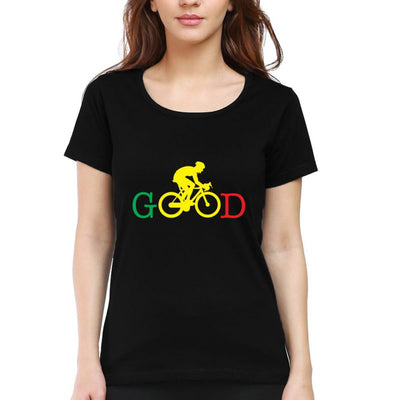 Swag Swami Women's  Cycling Good Motivation T-Shirt - Cyclop.in