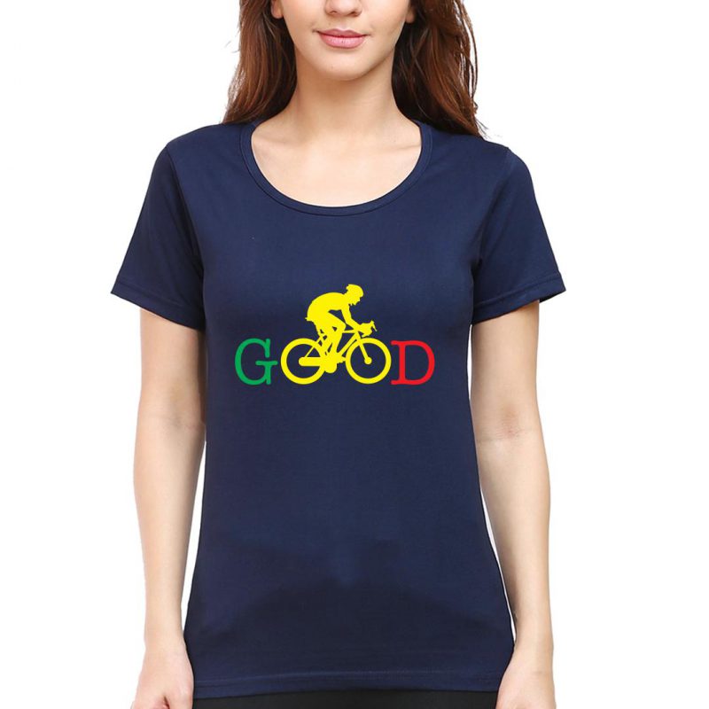 Swag Swami Women's  Cycling Good Motivation T-Shirt - Cyclop.in