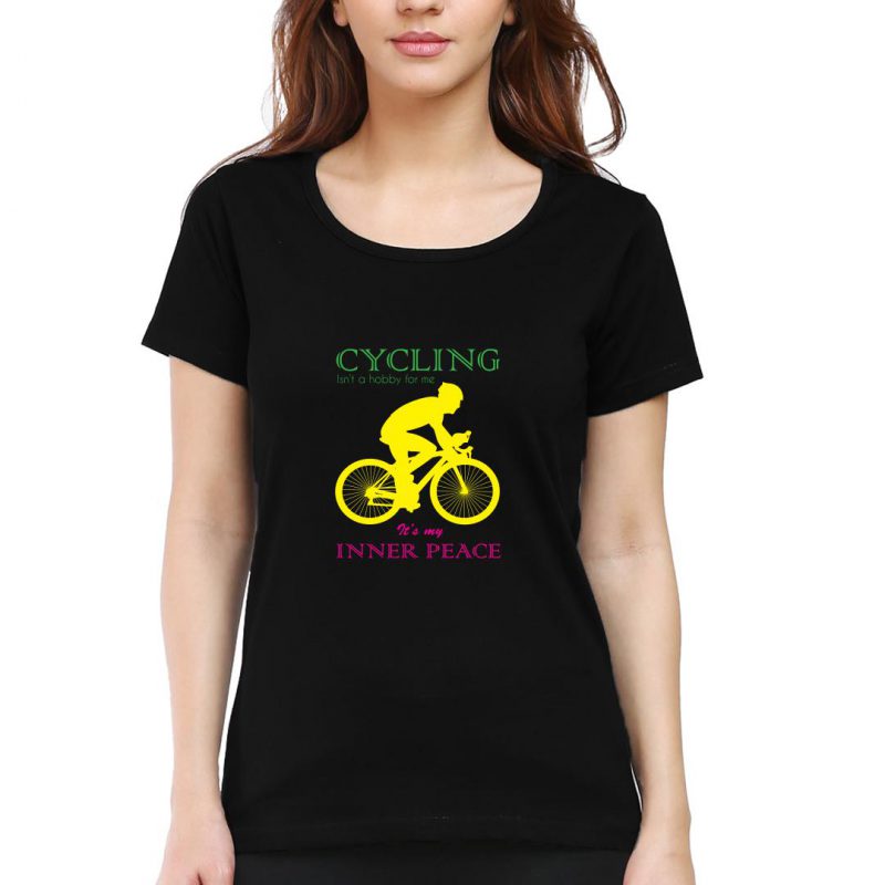Swag Swami Women's Cycling Inner Peace T-Shirt - Cyclop.in