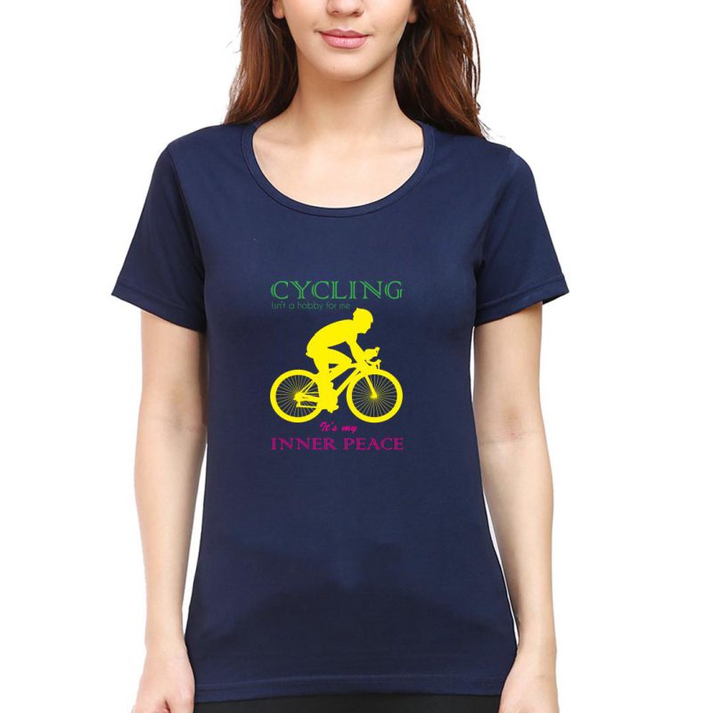 Swag Swami Women's Cycling Inner Peace T-Shirt - Cyclop.in