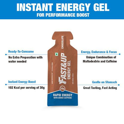 Fast&Up Energy Gel - Bundle of 5 Gels - Chocolate Flavour - Cyclop.in