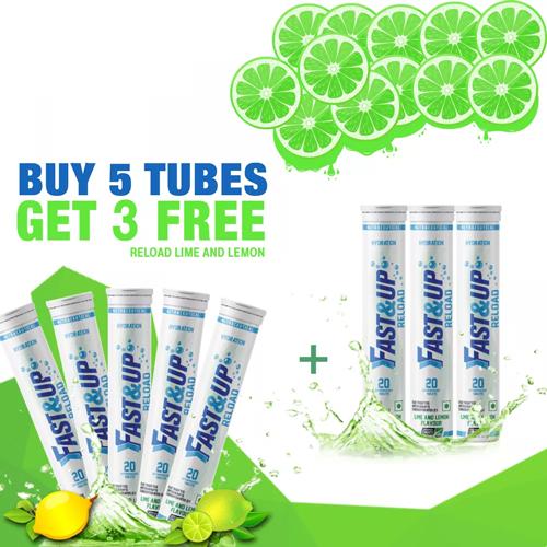 Fast&Up Reload - Bundle of 8 Tubes - Lime and Lemon - Cyclop.in