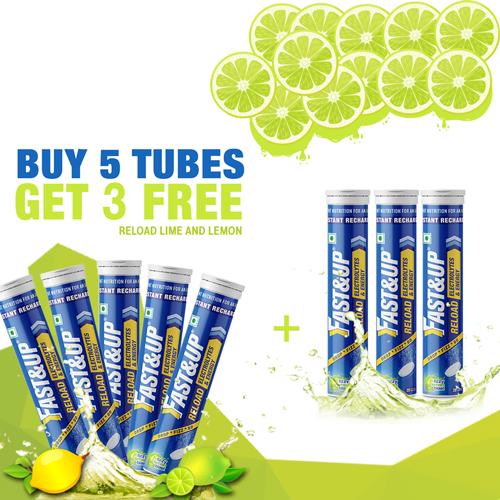 Fast&Up Reload - Bundle of 8 Tubes - Lime and Lemon - Cyclop.in