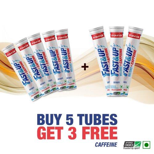 Fast&Up Reload Caffeine - Bundle of 8 Tubes - Cola Flavour - Cyclop.in
