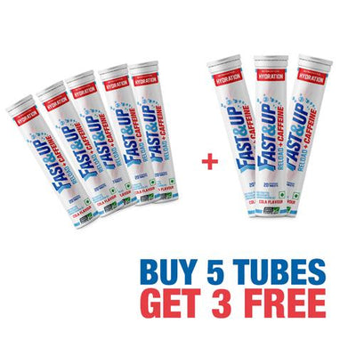 Fast&Up Reload Caffeine - Bundle of 8 Tubes - Cola Flavour - Cyclop.in