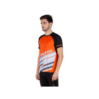 Firefox Quick Dry Poly T Shirt - Orange/Black - Cyclop.in