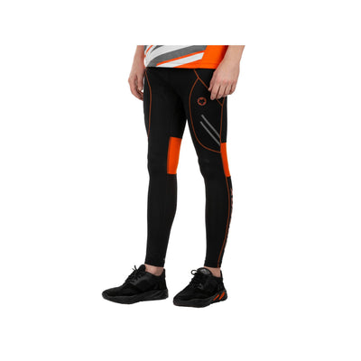 Firefox Full Length Leg Warmer - Black/Orange - Cyclop.in