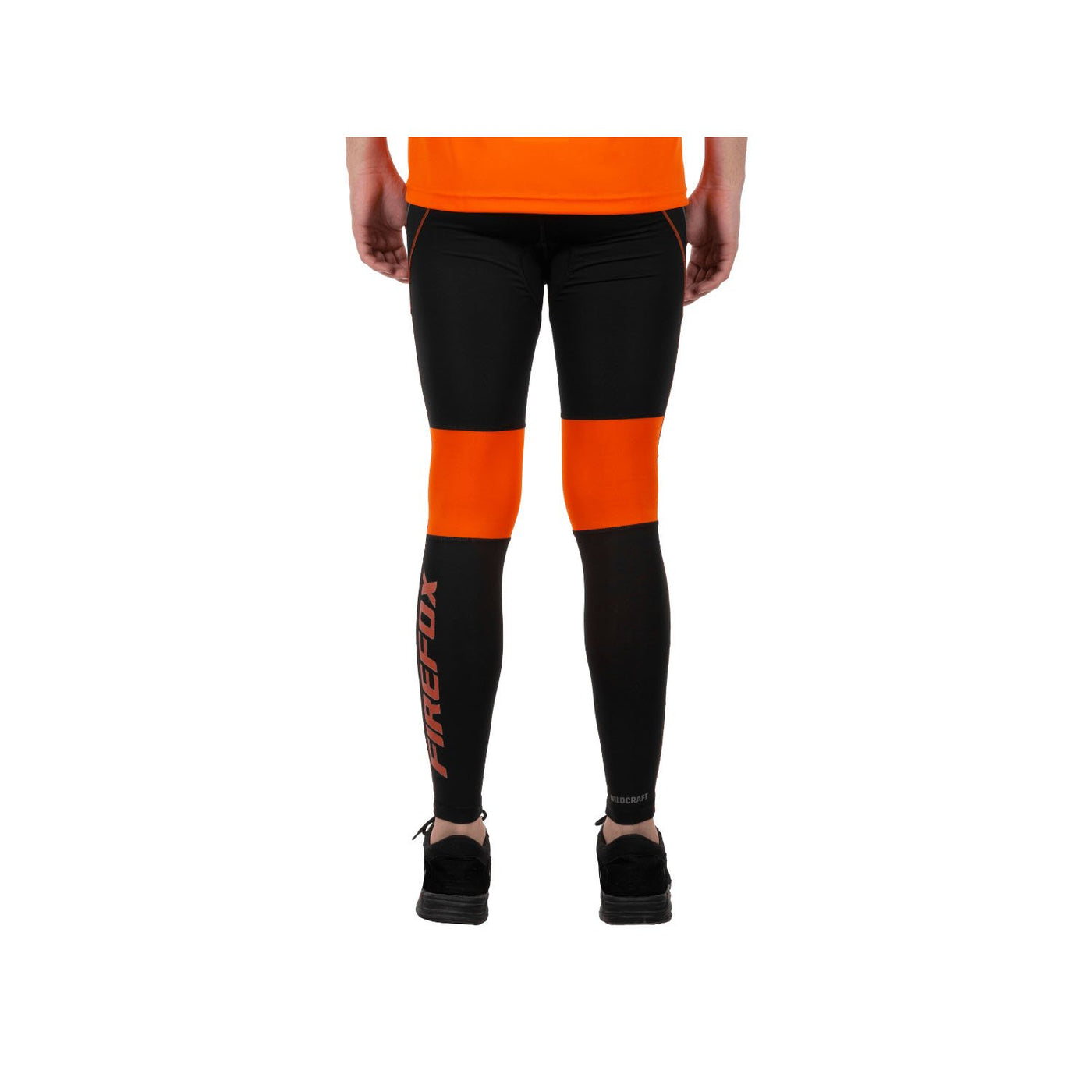 Firefox Full Length Leg Warmer - Black/Orange - Cyclop.in