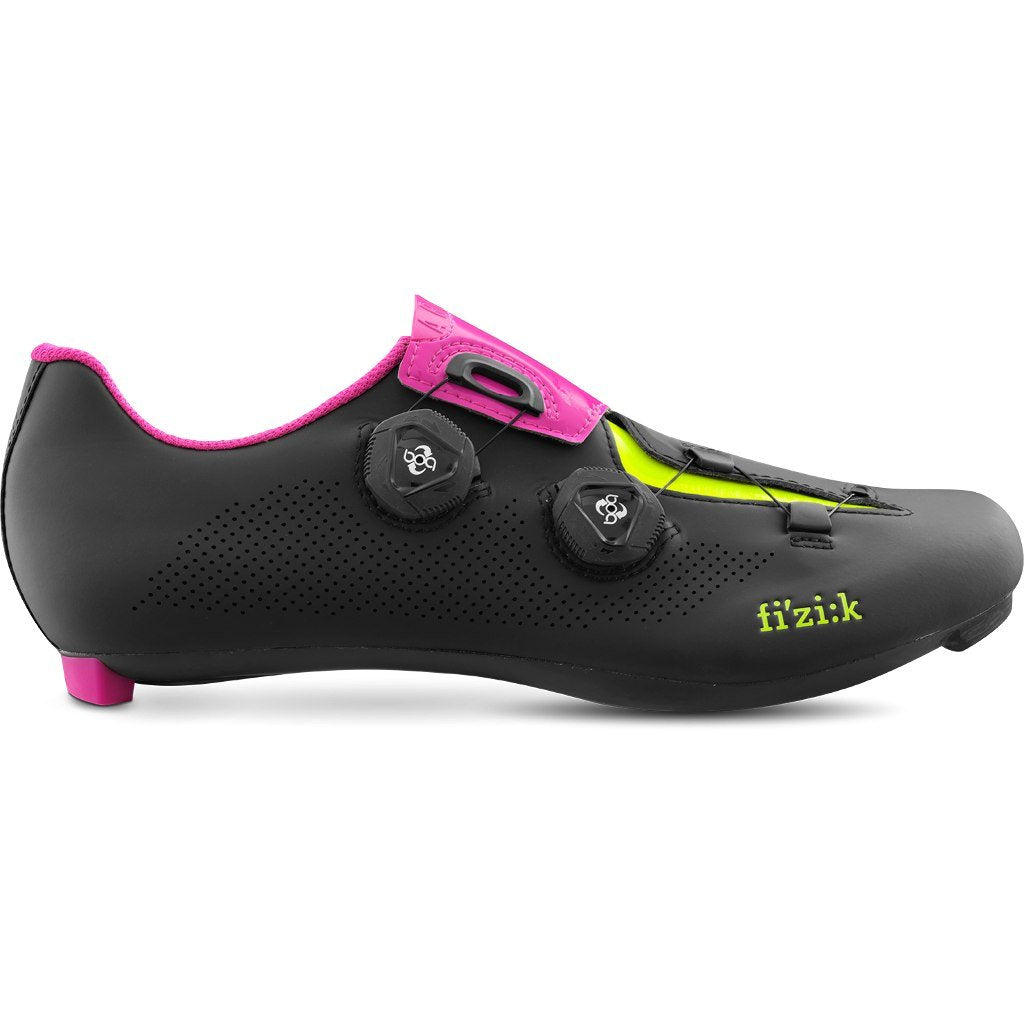Fizik R3 Aria Cycling Shoes-Black/Pink/Yellow - Cyclop.in