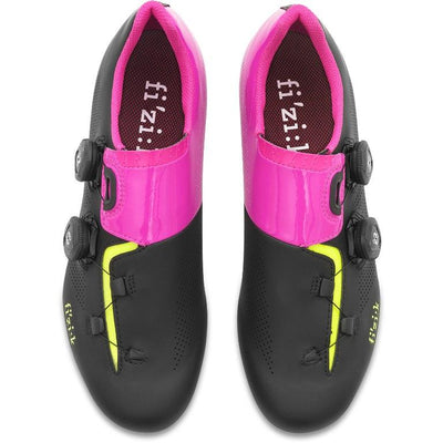 Fizik R3 Aria Cycling Shoes-Black/Pink/Yellow - Cyclop.in