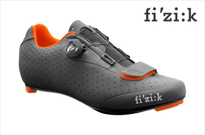 Fizik R5B Uomo Boa Road Cycling Shoes - Grey/Orange - Cyclop.in